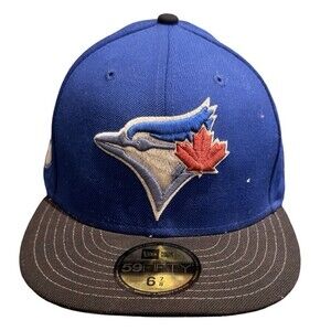 Toronto Blue Jays New Era 59FIFTY Fitted Hat Blue Gray Size 6 7/8 MLB